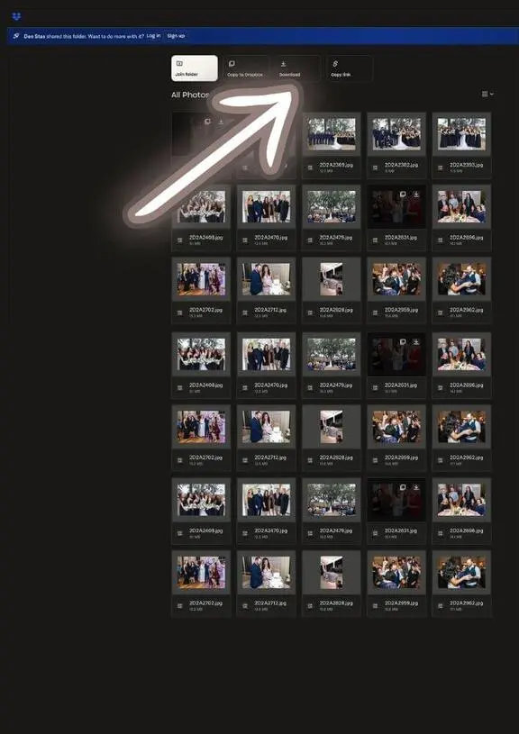 online wedding photo gallery for guests
