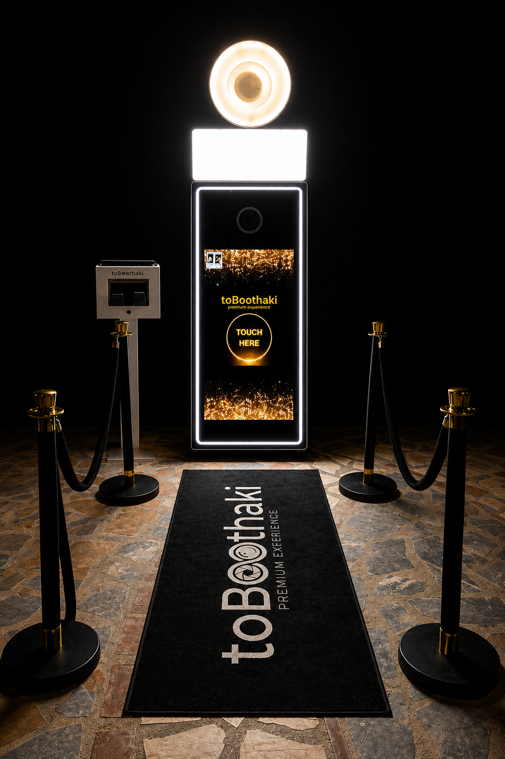 Mirror Photobooth toBoothaki σε event στη Θεσσαλονίκη με φωτισμό και άμεση εκτύπωση φωτογραφιών