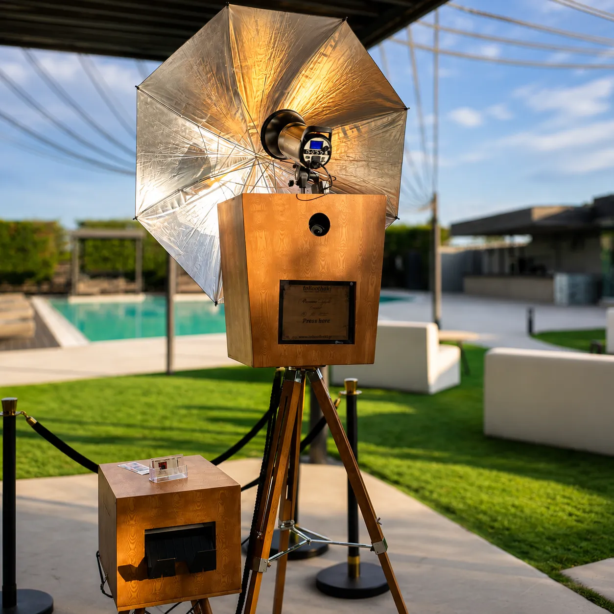 vintage woodPhotobooth Services Thessaloniki wedding